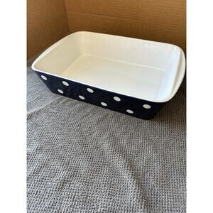Denmark Tools for Cooks Navy and White Polka Dot Casserole-Rectangle Dish